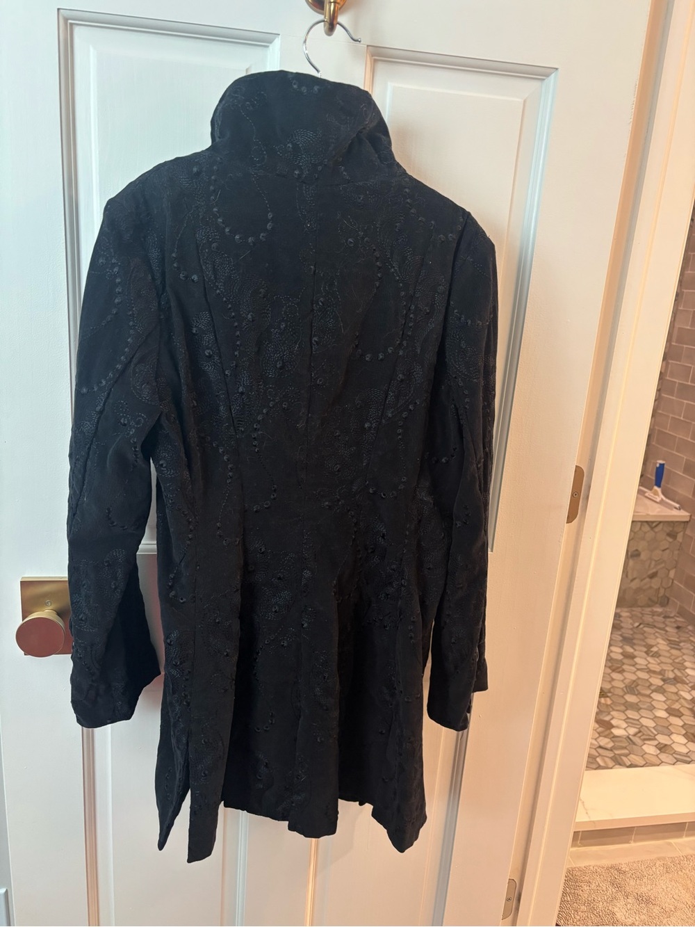 AN REN Textured Button-Front Women's coat - Picture 7 of 8